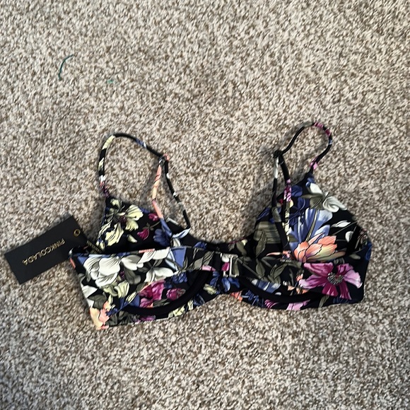 NWT Pinkcolada Tropez Bikini Top in Night Floral - Picture 8 of 8